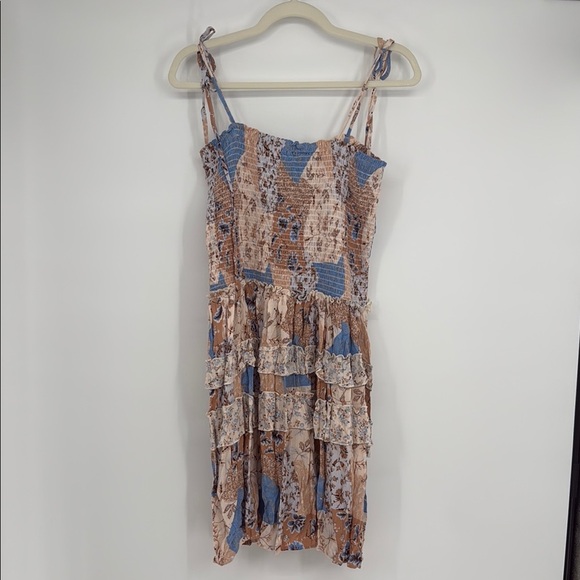 Blue B Western Patchwork Tie Strap Dress - Picture 2 of 6